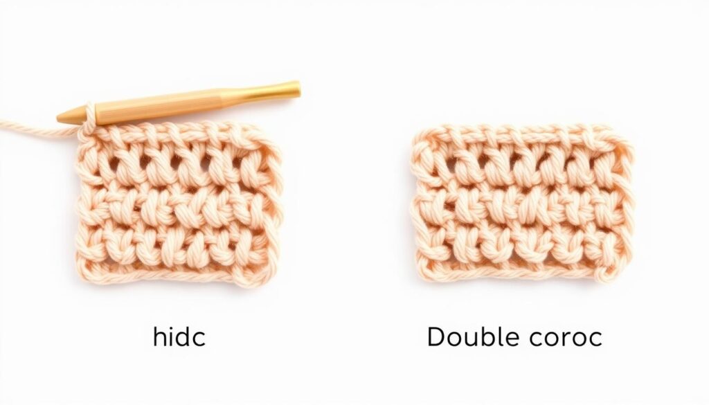 comparison of hdc and dc stitches